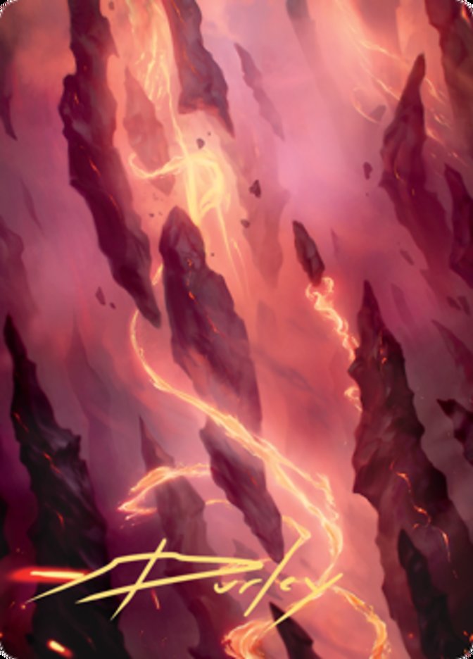 Mountain 1 Art Card (Gold-Stamped Signature) [Zendikar Rising Art Series] | Lots Moore NSW