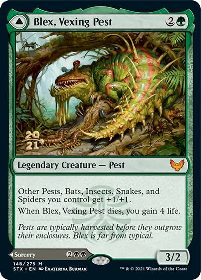 Blex, Vexing Pest // Search for Blex [Strixhaven: School of Mages Prerelease Promos] | Lots Moore NSW