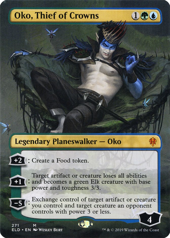 Oko, Thief of Crowns (Borderless) [Throne of Eldraine] | Lots Moore NSW