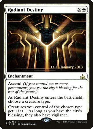 Radiant Destiny [Rivals of Ixalan Promos] | Lots Moore NSW