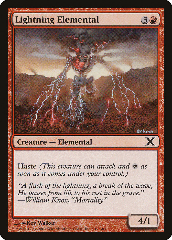 Lightning Elemental [Tenth Edition] | Lots Moore NSW