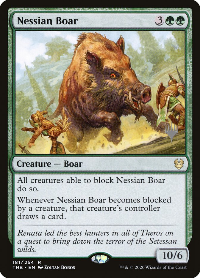 Nessian Boar (Promo Pack) [Theros Beyond Death Promos] | Lots Moore NSW