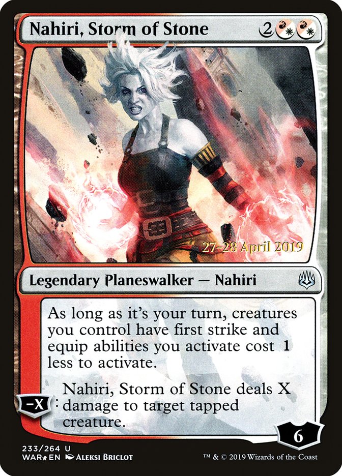 Nahiri, Storm of Stone  [War of the Spark Prerelease Promos] | Lots Moore NSW