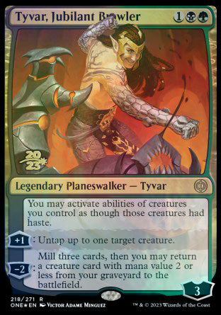 Tyvar, Jubilant Brawler [Phyrexia: All Will Be One Prerelease Promos] | Lots Moore NSW