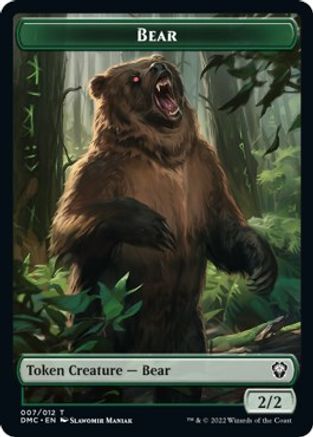 Kavu // Bear Double-sided Token [Dominaria United Commander Tokens] | Lots Moore NSW