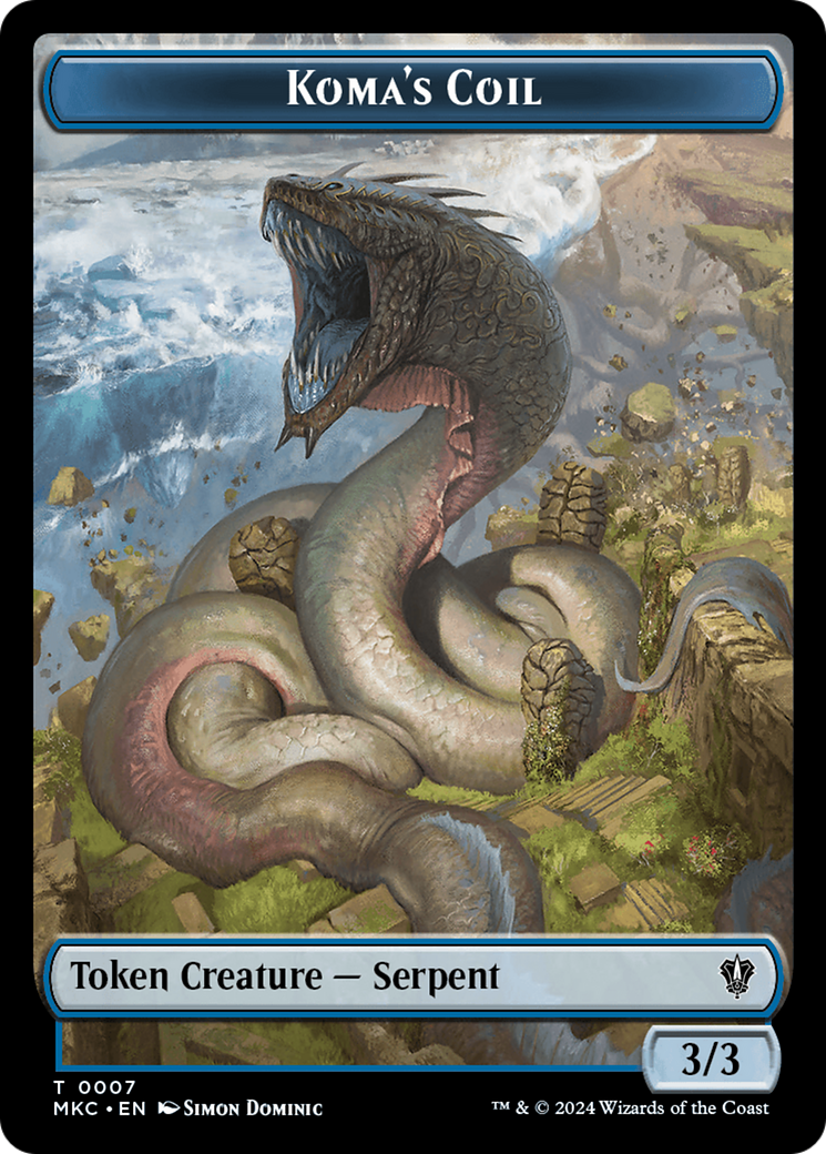 Drake // Koma's Coil Double-Sided Token [Murders at Karlov Manor Commander Tokens] | Lots Moore NSW