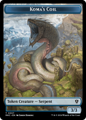 Drake // Koma's Coil Double-Sided Token [Murders at Karlov Manor Commander Tokens] | Lots Moore NSW
