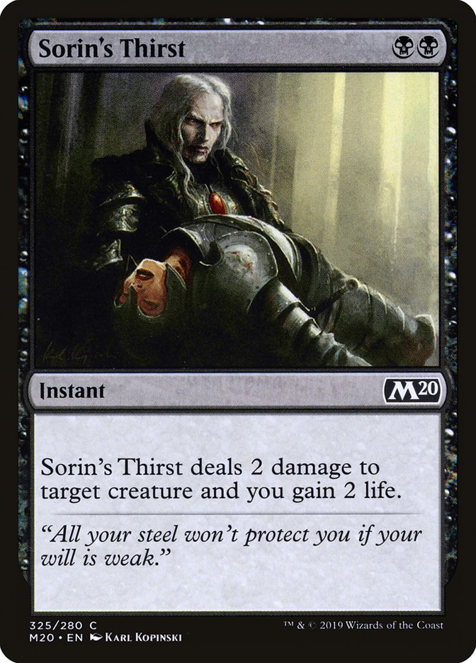 Sorin's Thirst [Core Set 2020] | Lots Moore NSW