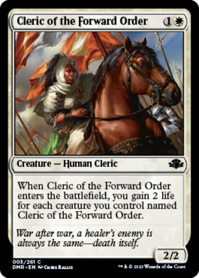 Cleric of the Forward Order [Dominaria Remastered] | Lots Moore NSW