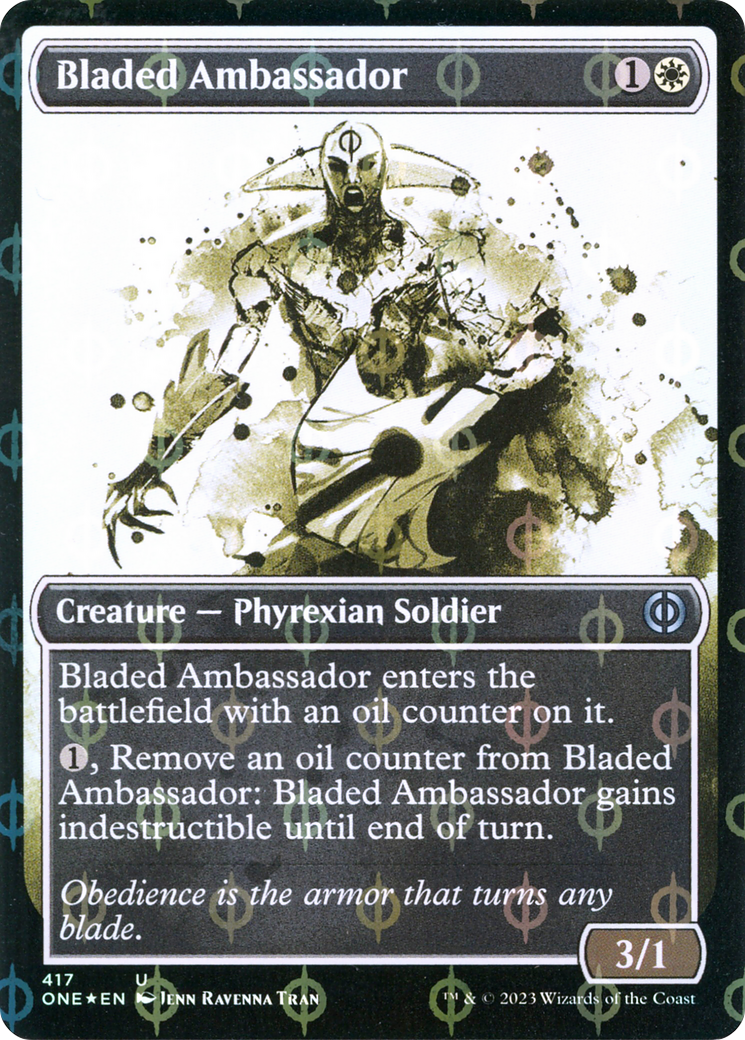 Bladed Ambassador (Showcase Ichor Step-and-Compleat Foil) [Phyrexia: All Will Be One] | Lots Moore NSW