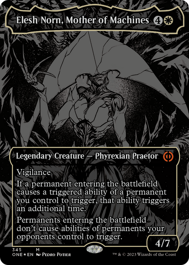 Elesh Norn, Mother of Machines (Oil Slick Raised Foil) [Phyrexia: All Will Be One] | Lots Moore NSW