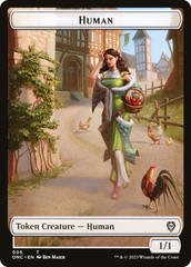 Human // Spirit Double-Sided Token [Phyrexia: All Will Be One Commander Tokens] | Lots Moore NSW