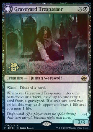 Graveyard Trespasser // Graveyard Glutton [Innistrad: Midnight Hunt Prerelease Promos] | Lots Moore NSW