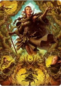 Nissa of Shadowed Boughs 2 Art Card [Zendikar Rising Art Series] | Lots Moore NSW