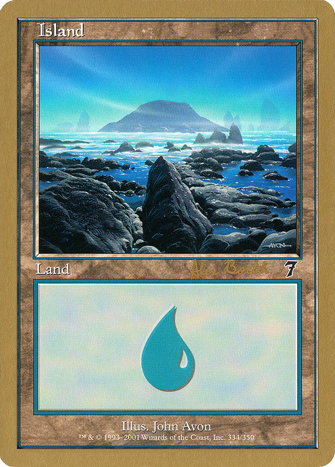 Island (ab334) (Alex Borteh) [World Championship Decks 2001] | Lots Moore NSW