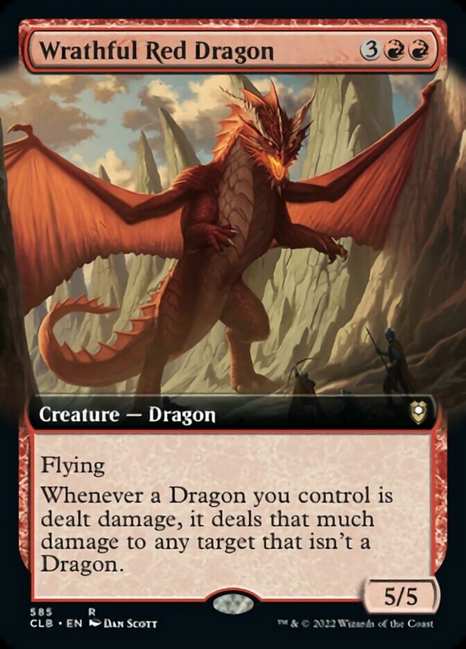 Wrathful Red Dragon (Extended Art) [Commander Legends: Battle for Baldur's Gate] | Lots Moore NSW