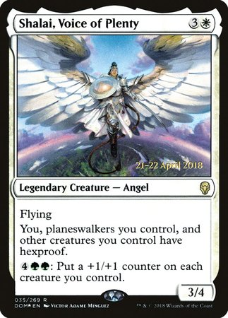 Shalai, Voice of Plenty [Dominaria Promos] | Lots Moore NSW