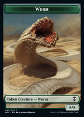 Elf Warrior // Wurm Double-sided Token [Streets of New Capenna Commander Tokens] | Lots Moore NSW