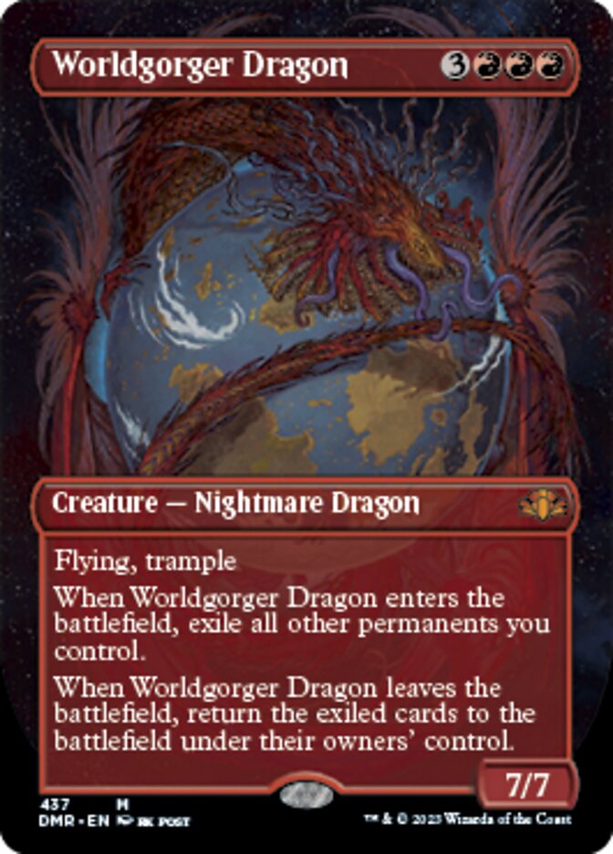 Worldgorger Dragon (Borderless Alternate Art) [Dominaria Remastered] | Lots Moore NSW