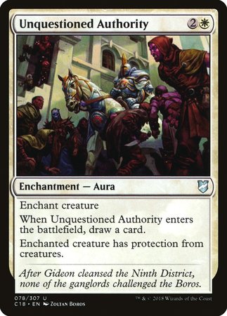 Unquestioned Authority [Commander 2018] | Lots Moore NSW