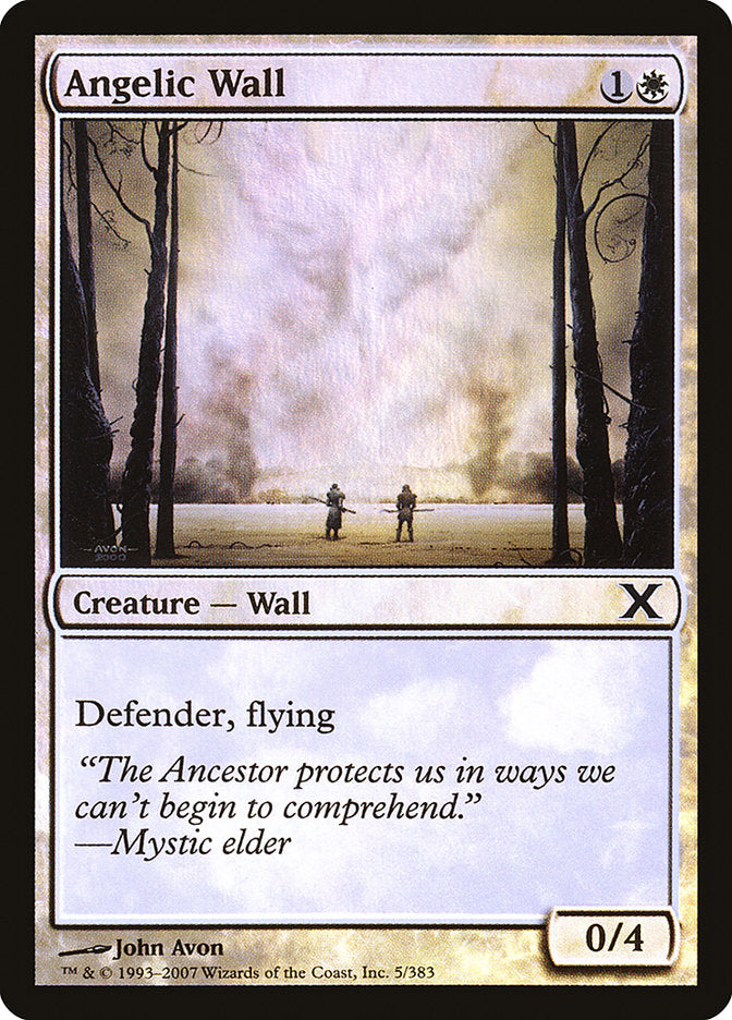 Angelic Wall (Premium Foil) [Tenth Edition] | Lots Moore NSW