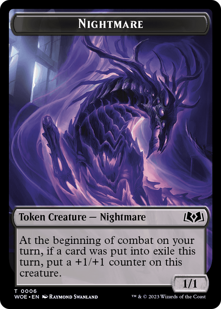 Nightmare // Food (0011) Double-Sided Token [Wilds of Eldraine Tokens] | Lots Moore NSW