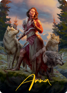 Arlinn, the Pack's Hope 1 Art Card (Gold-Stamped Signature) [Innistrad: Midnight Hunt Art Series] | Lots Moore NSW