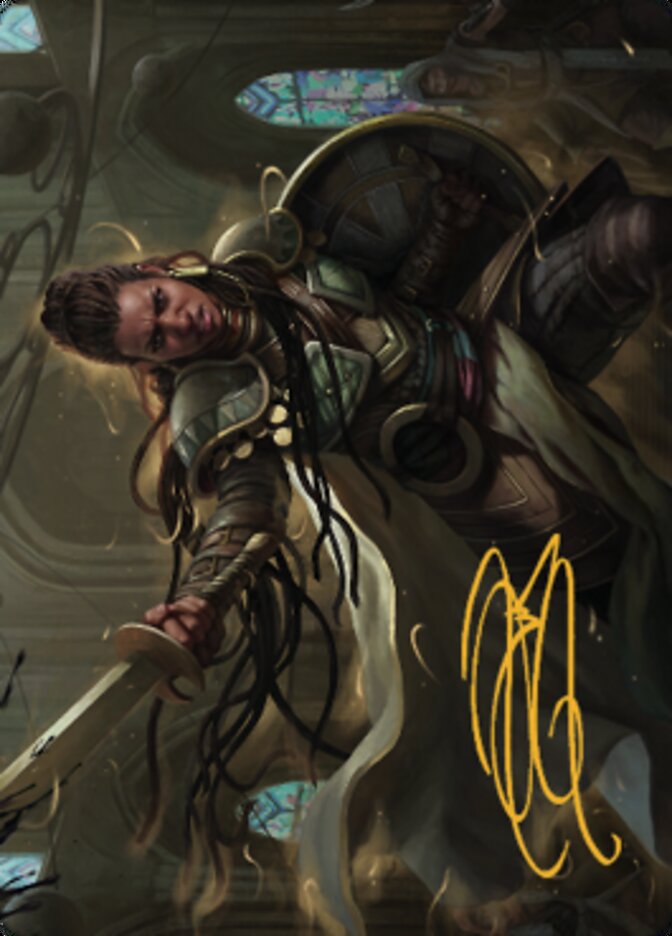Shanna, Purifying Blade Art Card 1 (Gold-Stamped Signature) [Dominaria United Art Series] | Lots Moore NSW