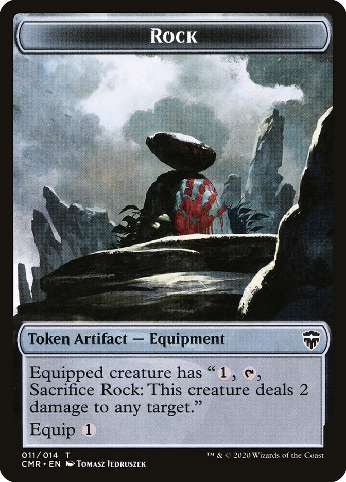 Rock Token [Commander Legends Tokens] | Lots Moore NSW