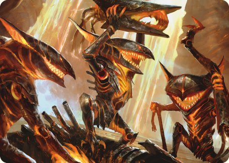 Gleeful Demolition Art Card [Phyrexia: All Will Be One Art Series] | Lots Moore NSW
