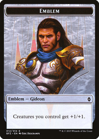 Emblem - Gideon, Ally of Zendikar [Battle for Zendikar Tokens] | Lots Moore NSW