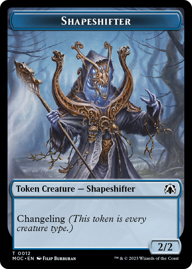 Blood // Shapeshifter Double-Sided Token [March of the Machine Commander Tokens] | Lots Moore NSW