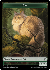 Drake // Cat Double-Sided Token [Murders at Karlov Manor Commander Tokens] | Lots Moore NSW