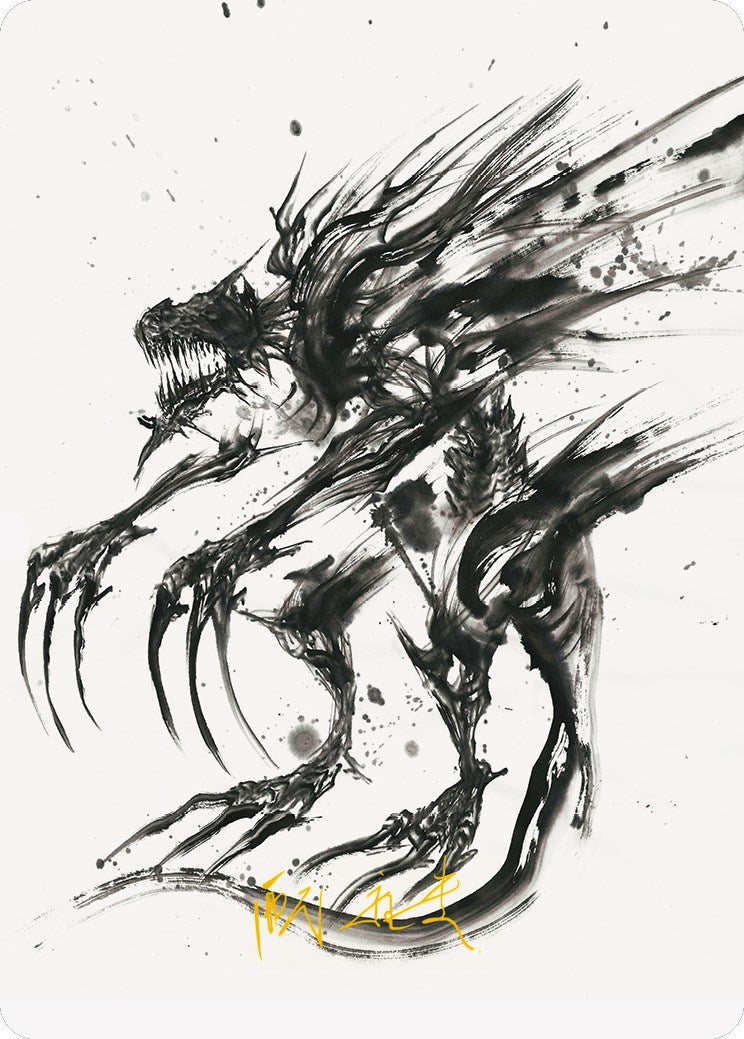 Phyrexian Obliterator Art Card (Gold-Stamped Signature) [Phyrexia: All Will Be One Art Series] | Lots Moore NSW