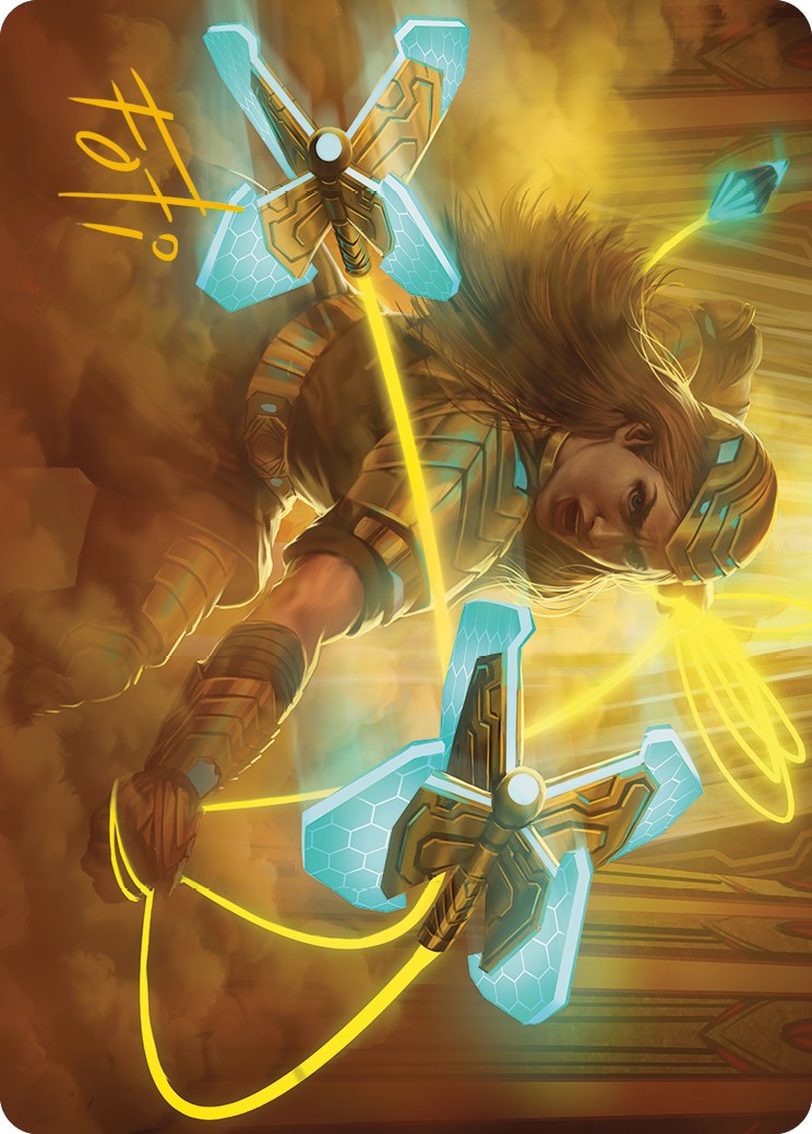 Bladehold War-Whip Art Card (Gold-Stamped Signature) [Phyrexia: All Will Be One Art Series] | Lots Moore NSW