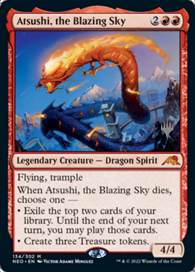 Atsushi, the Blazing Sky (Promo Pack) [Kamigawa: Neon Dynasty Promos] | Lots Moore NSW