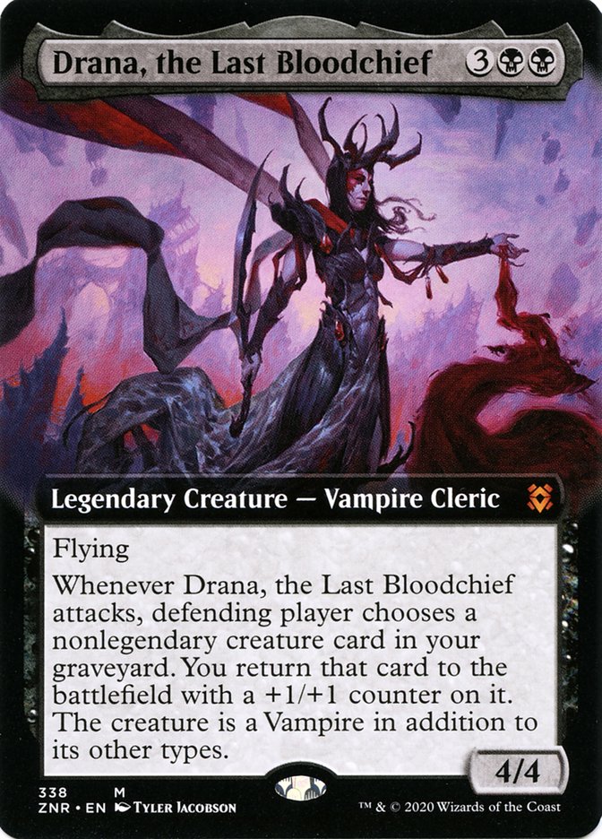 Drana, the Last Bloodchief (Extended Art) [Zendikar Rising] | Lots Moore NSW