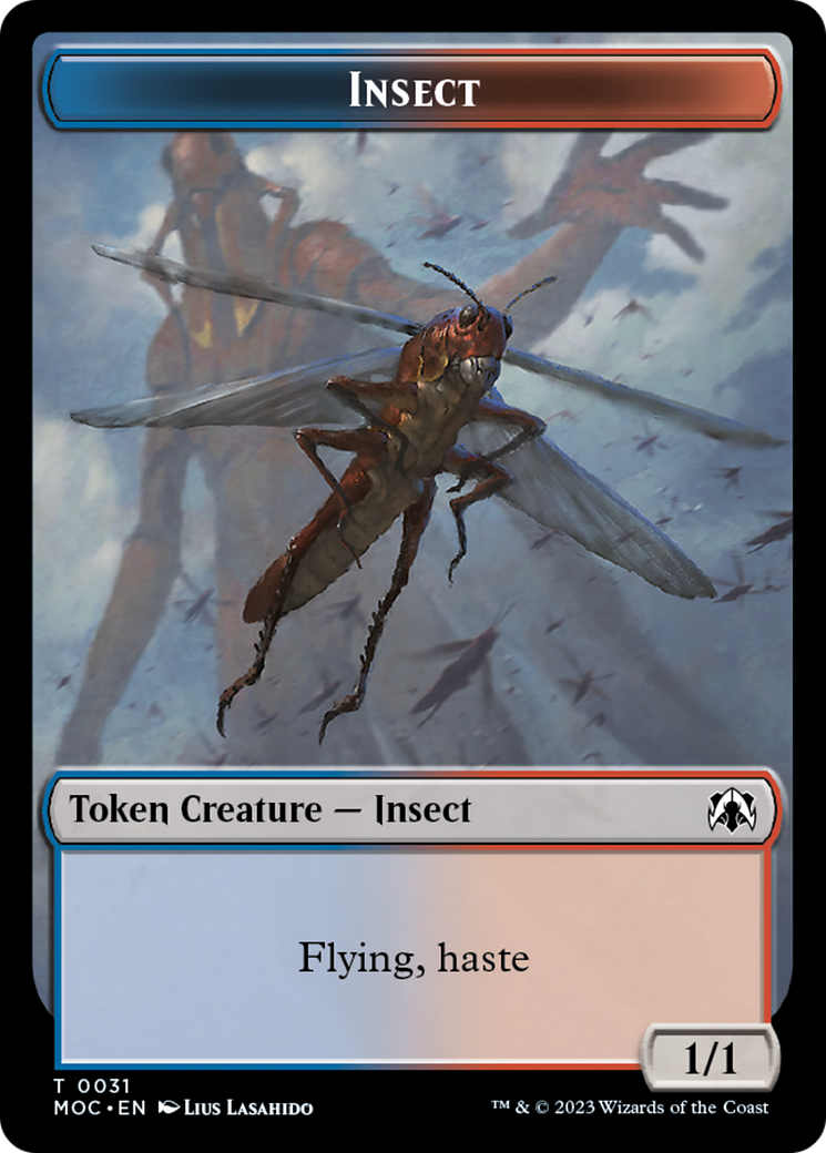 Soldier // Insect Double-Sided Token [March of the Machine Commander Tokens] | Lots Moore NSW