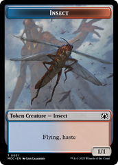 Soldier // Insect Double-Sided Token [March of the Machine Commander Tokens] | Lots Moore NSW