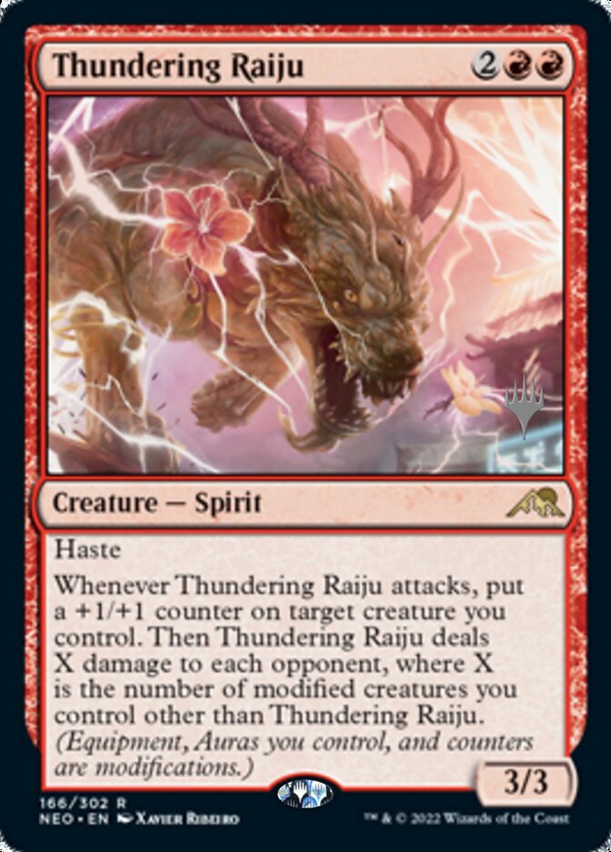 Thundering Raiju (Promo Pack) [Kamigawa: Neon Dynasty Promos] | Lots Moore NSW