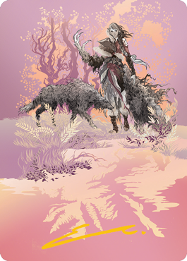 Arlinn, the Pack's Hope 2 Art Card (Gold-Stamped Signature) [Innistrad: Midnight Hunt Art Series] | Lots Moore NSW