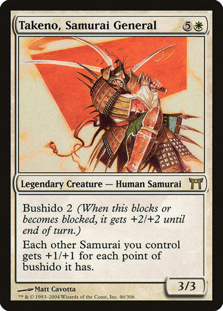 Takeno, Samurai General [Champions of Kamigawa] | Lots Moore NSW