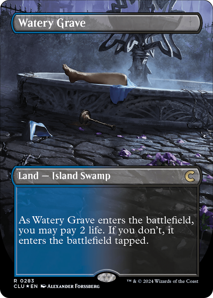 Watery Grave (Borderless) [Ravnica: Clue Edition] | Lots Moore NSW