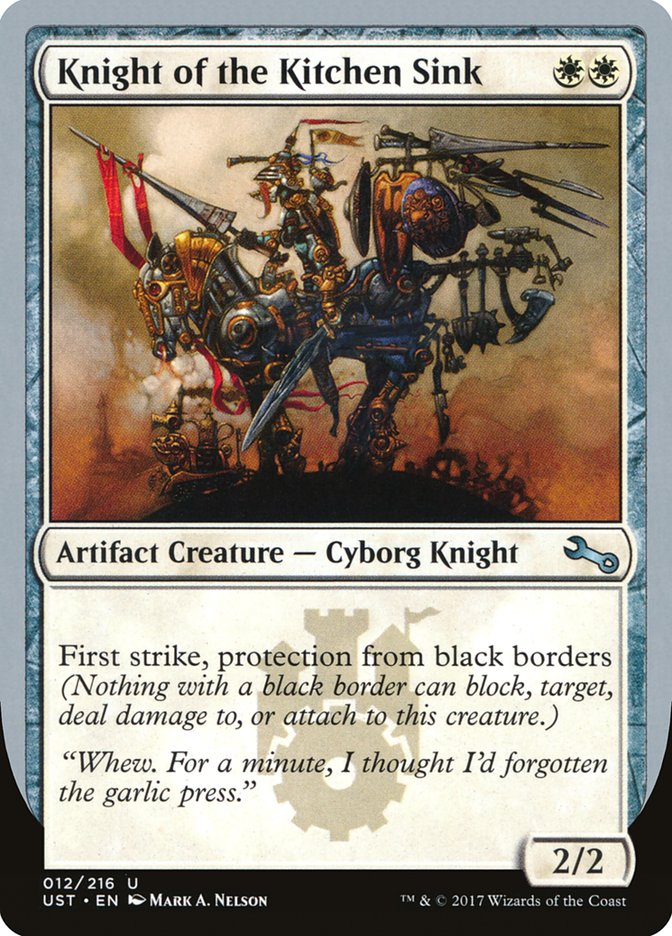 Knight of the Kitchen Sink ("protection from black border") [Unstable] | Lots Moore NSW