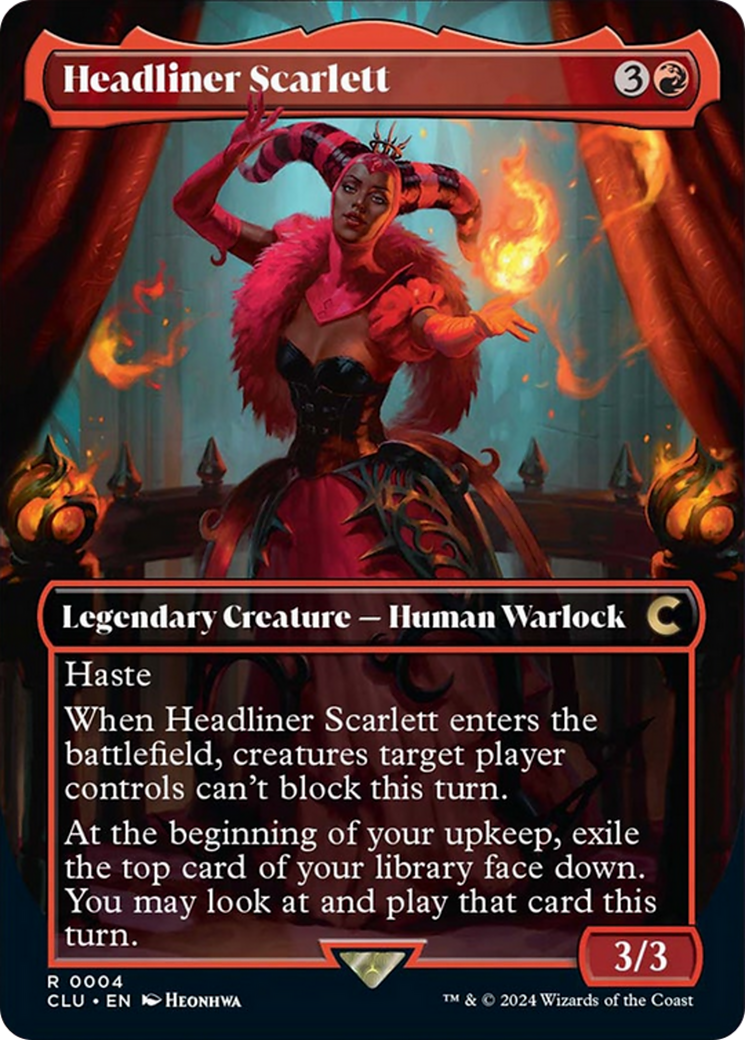 Headliner Scarlett (Borderless) [Ravnica: Clue Edition] | Lots Moore NSW