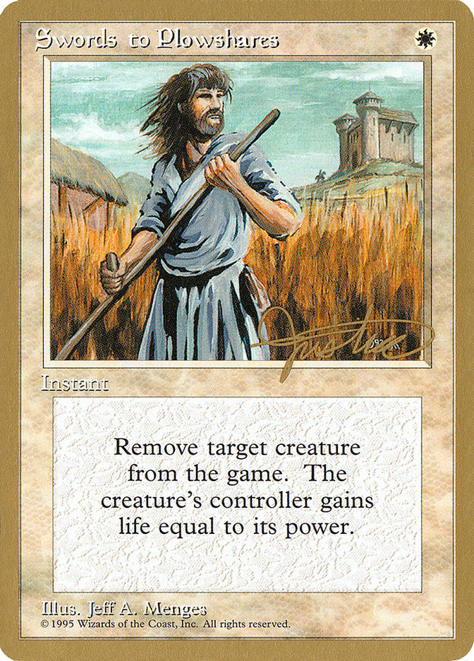 Swords to Plowshares (Mark Justice) [Pro Tour Collector Set] | Lots Moore NSW