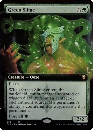 Green Slime (Extended Art) [Commander Legends: Battle for Baldur's Gate] | Lots Moore NSW