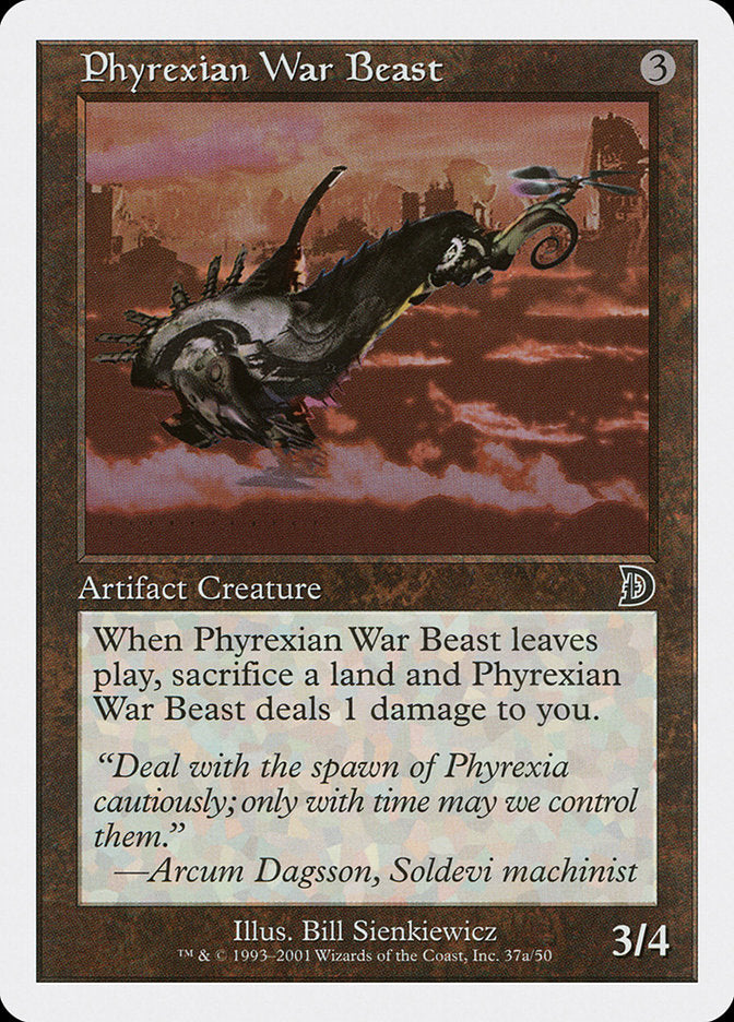 Phyrexian War Beast (Signature on Left) [Deckmasters] | Lots Moore NSW