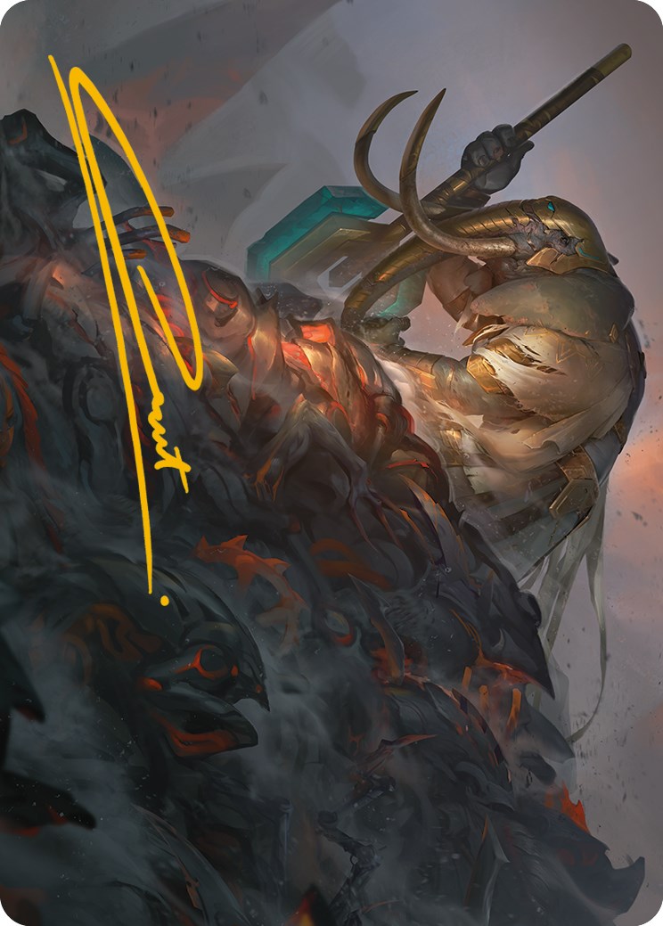 Against All Odds Art Card (Gold-Stamped Signature) [Phyrexia: All Will Be One Art Series] | Lots Moore NSW