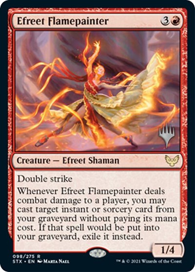 Efreet Flamepainter (Promo Pack) [Strixhaven: School of Mages Promos] | Lots Moore NSW